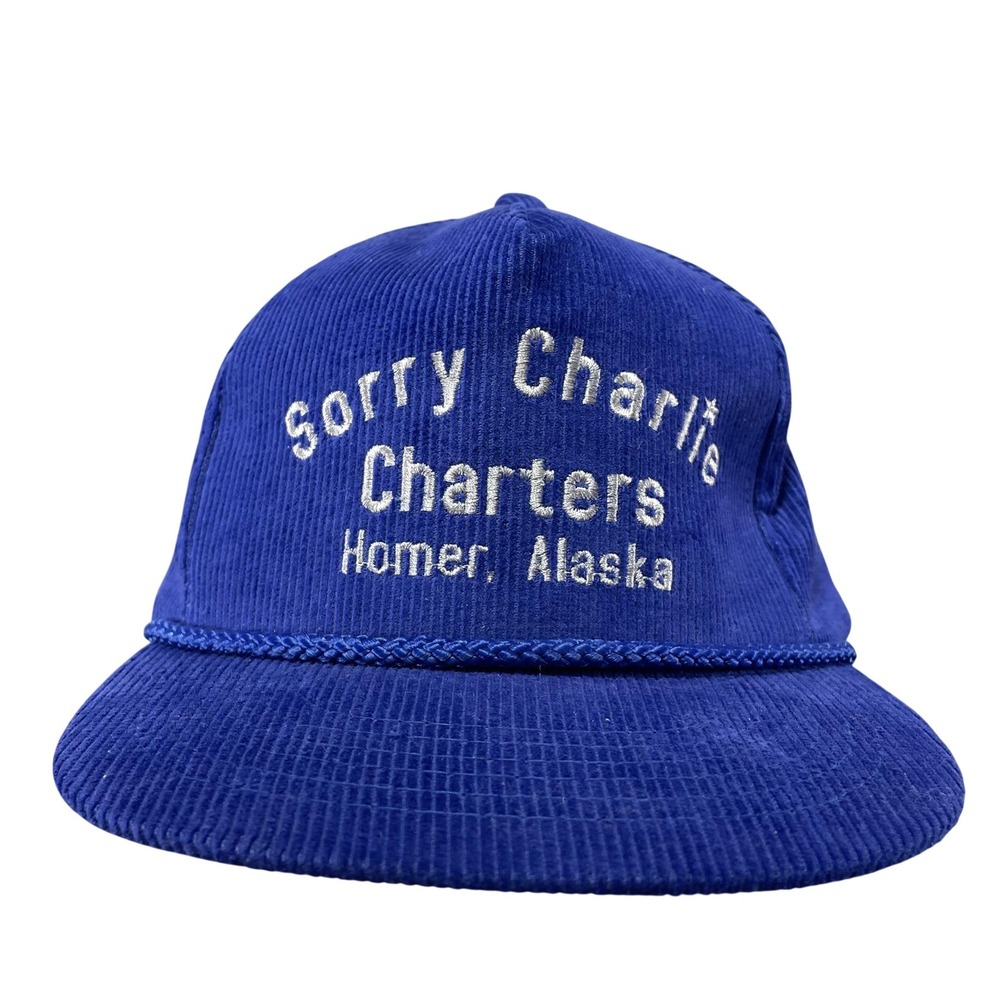 Vintage Yupoong Sorry Charlie Charters Hat Cap Snap Back One Size Mens Blue AK